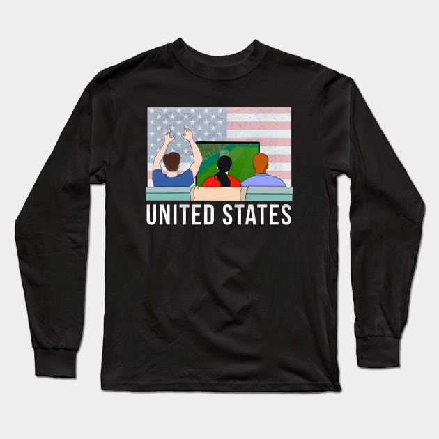 United States Fans Long Sleeve T-Shirt by DiegoCarvalho